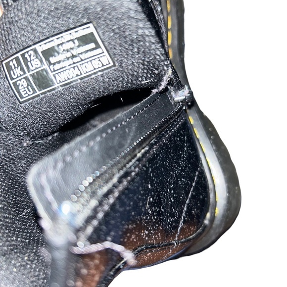 Girls dr martens black blue glitter 1460 boots size 12 kid doc side zip combat - Picture 4 of 4